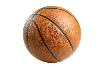 Close-up of a Basketball with Detail on Texture and Lines