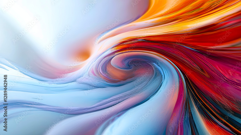 Poster colorful swirls of paint create a mesmerizing journey through time and space