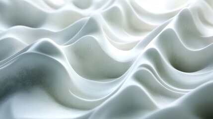 Obraz premium Soft undulating white fabric creates interesting flowing surfaces