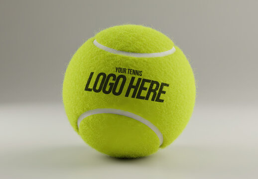 Tenis Ball Logo Message Stamp Mockup