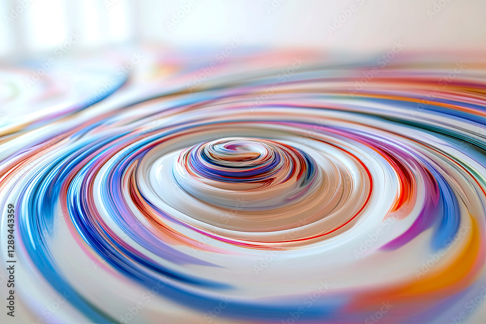 Poster colorful swirls of paint create a mesmerizing journey through vibrant hues and depth
