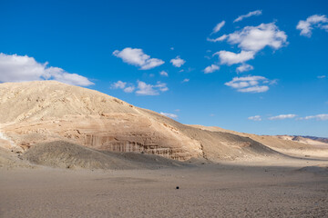 Expansive landscape of Sinai desert in Egypt with dramatic sky and rugged terrain