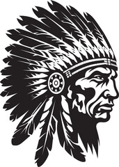 Obraz premium The Indian Chief Head A Reflection of Social Structure and Community Values
