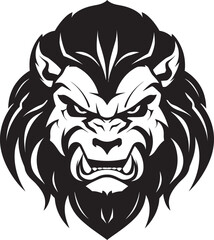 Fototapeta premium Fury of Nature The Gorilla Tiger Warrior