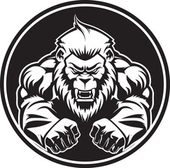 Fototapeta premium Blood and Fury The Gorilla Tiger Warrior