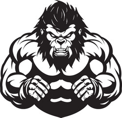 Fototapeta premium Savage Guardian The Gorilla Tiger Fight