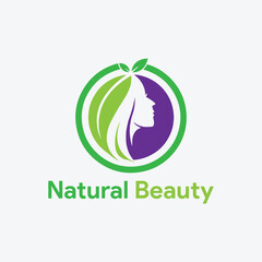 Fototapeta premium spa beauty salon and makeup natural beauty logo design vector