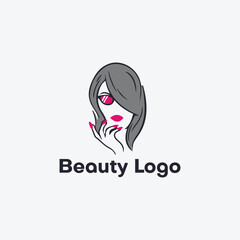 spa beauty salon and makeup natural beauty logo design vector
