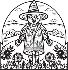 The Spirit of the Scarecrow A Journey Through Autumn  Mystical Landscape