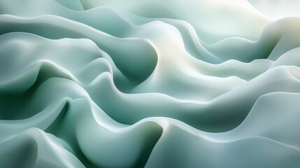 Fototapeta premium Smooth flowing abstract fabric forms create interesting visual patterns