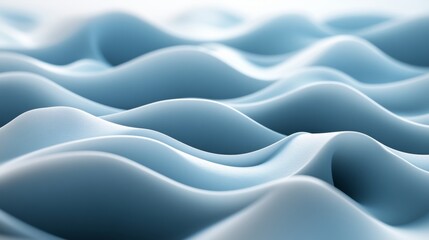 Abstract waves of blue color are seen in the image