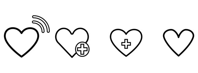 heart health icon set