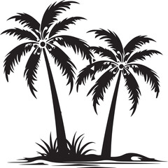 Obraz premium The Impact of Climate Change on Beach Palm Trees Adapting to a Changing Environment