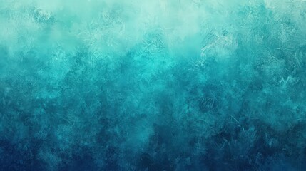 Obraz premium Textured Turquoise Gradient Background with Frost-like Patterns and Subtle Variations