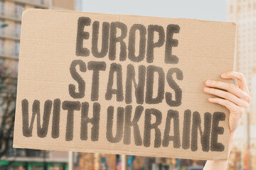Europe stands with Ukraine steadfastly.  SOLIDARITY.  ASSISTANCE.  DEFENSE.  AID.  UNITY. ...