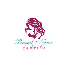 spa beauty salon and makeup natural beauty logo design vector