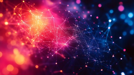 Fototapeta premium Beautiful abstract depiction of an interconnected network of light