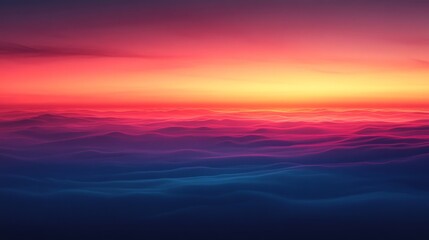 Fototapeta premium A beautiful sunset over soft and vibrant layered clouds