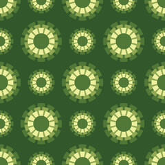 seamless background with green circles