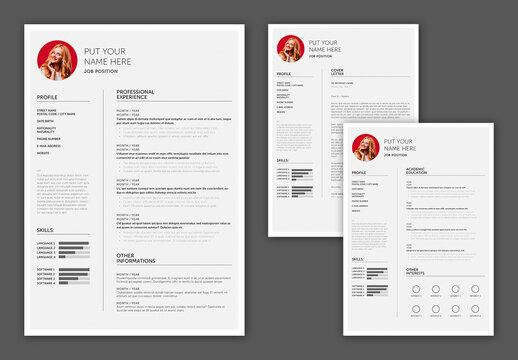 Resume CV and Cover Letter Layout