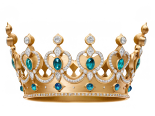 Corona adornada con diamantes. PNG.