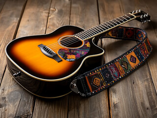 Naklejka premium custom guitar strap