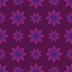 seamless pattern with dark purple flowers