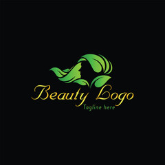 Fototapeta premium spa beauty salon and makeup natural beauty logo design vector