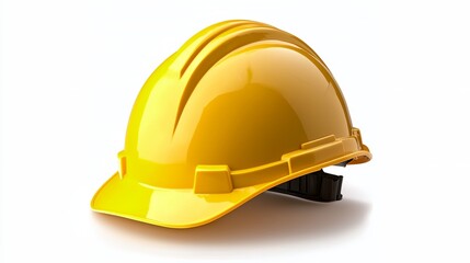 Fototapeta premium A yellow hard hat with a black band