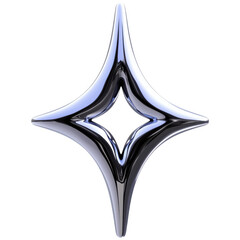 Stylized tribal metal symbol with gothic and neo designs, reflecting emo and Y2K aesthetics