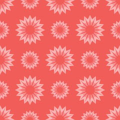 seamless pattern with orange flowers
