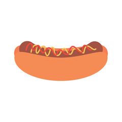 Hot dog icon vector image with a white background