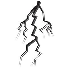 flash thunder power icon set. Flash lightning bolt symbol. Energy power sign