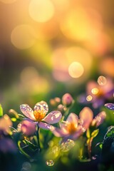 Beautiful colorful flowers in Spring.