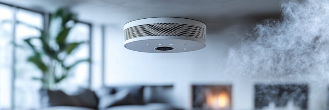 Integrated smoke sensors enhancing security in modern interiors for safety awareness