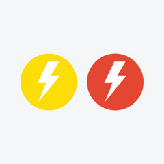 flash lightning bolt icon. Electric power symbol. Power energy sign, vector illustration Lightning