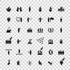 Leadership icons set