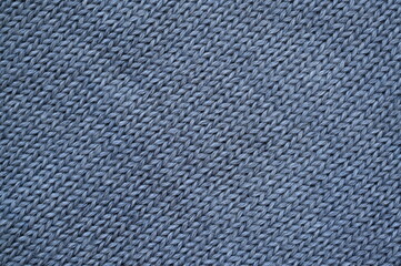 gray texture of knitted wool fabric as a background, smooth symmetrical lines of hand-knitted needlework pattern	
