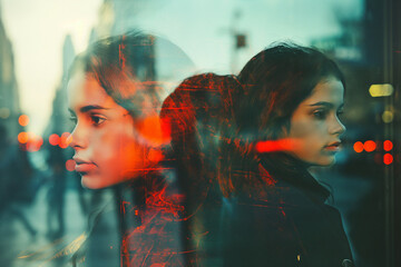 woman exposure in street Portrait