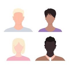 Vector flat illustration. Avatar, user profile, person icon, profile picture. Suitable for social media profiles, icons, splash screens and as a template.