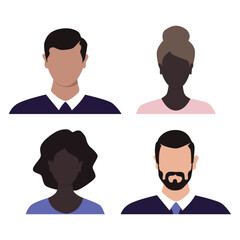 Vector flat illustration. Avatar, user profile, person icon, profile picture. Suitable for social media profiles, icons, splash screens and as a template.