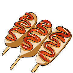 hot dog vector illustration