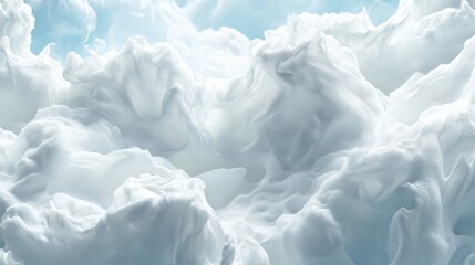 Obraz premium Fluffy white clouds forming in sky against blue background
