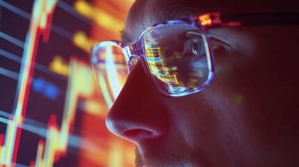 Analyst reviewing financial data