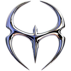 Stylized metal horns reflecting gothic and tribal design influences with a neo-emo aesthetic