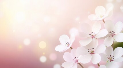 Beautiful background template made of Spring flowers.