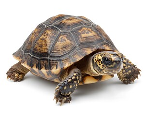 Fototapeta premium A close up of a turtle on a white background