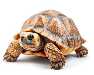 Obraz premium A close up front view of a tortoise