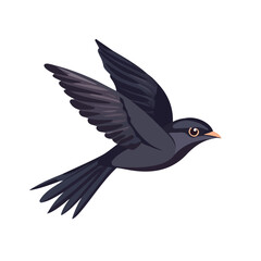 Minimalist flat illustration of Swiftlet, featuring a clean design isolated on a white background.

