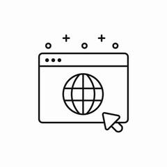 Web browser internet icon vector sign